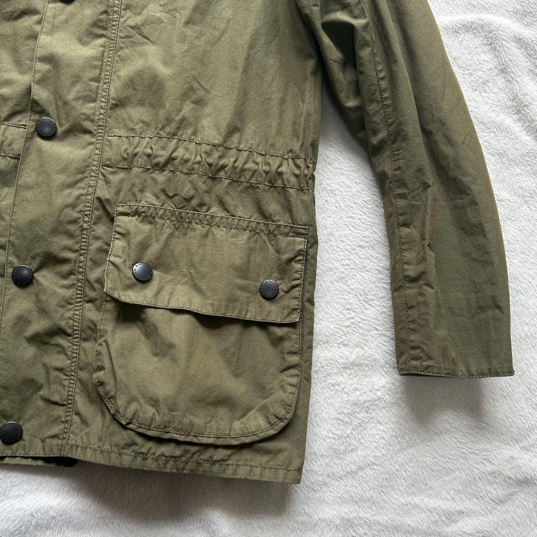 【古着】Barbour バブアー　フーデッドジャケット　Sサイズ　カーキ