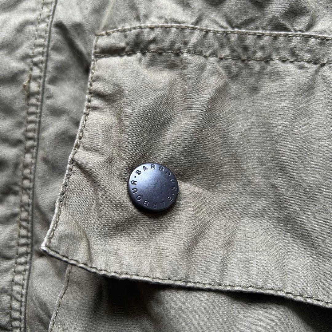 【古着】Barbour バブアー　フーデッドジャケット　Sサイズ　カーキ