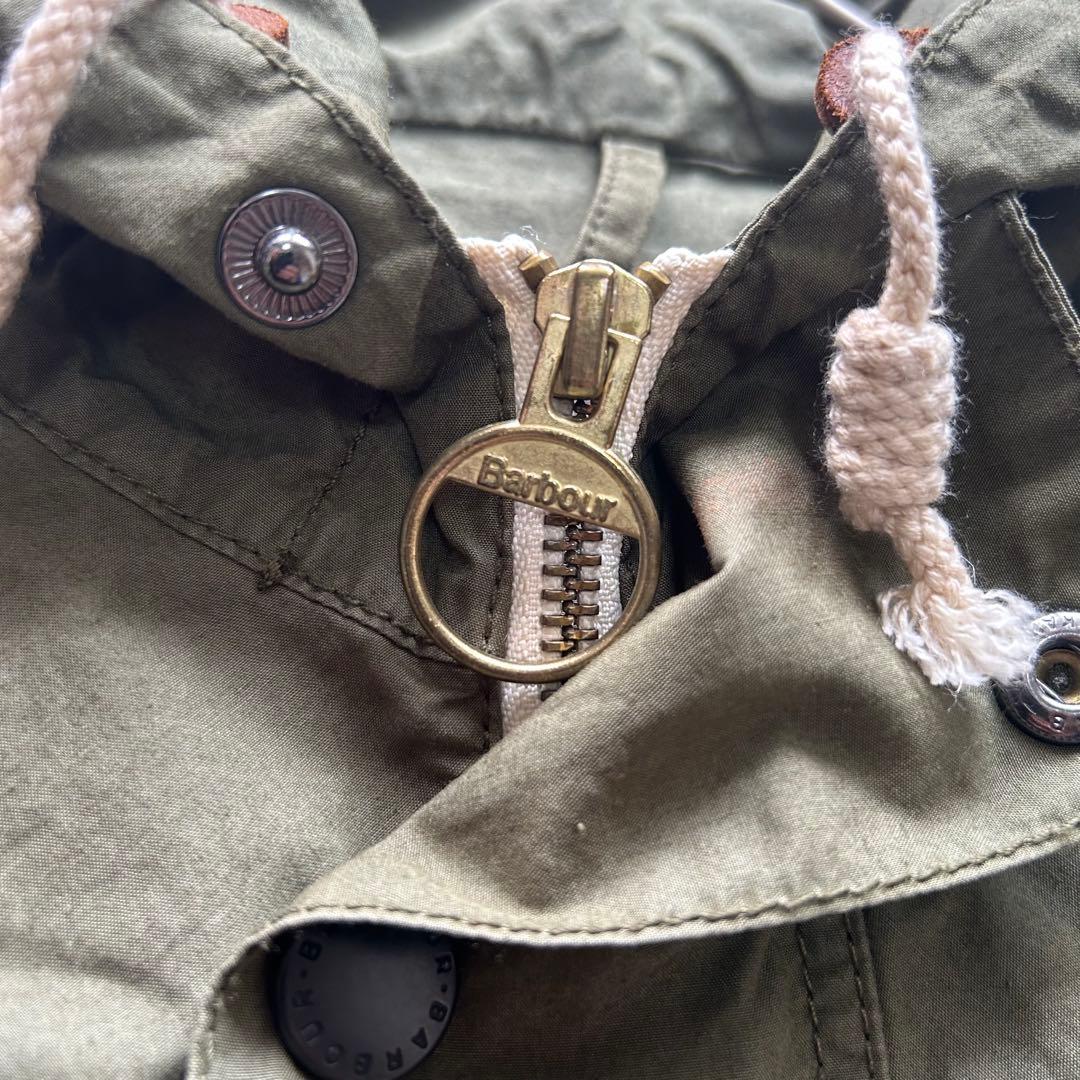 【古着】Barbour バブアー　フーデッドジャケット　Sサイズ　カーキ