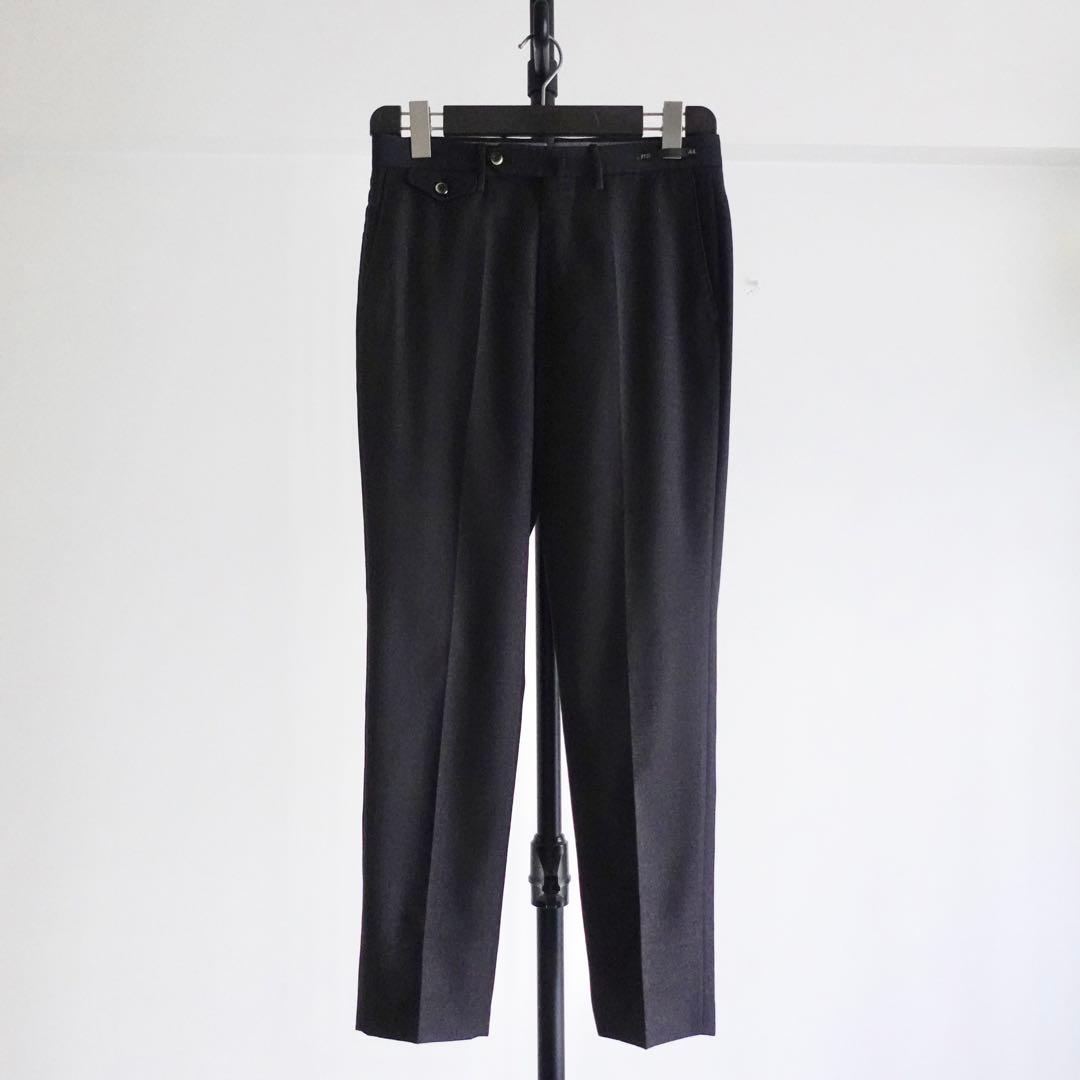 PT01 ウールギャバジン Gentleman Fit スラックス　チャコール