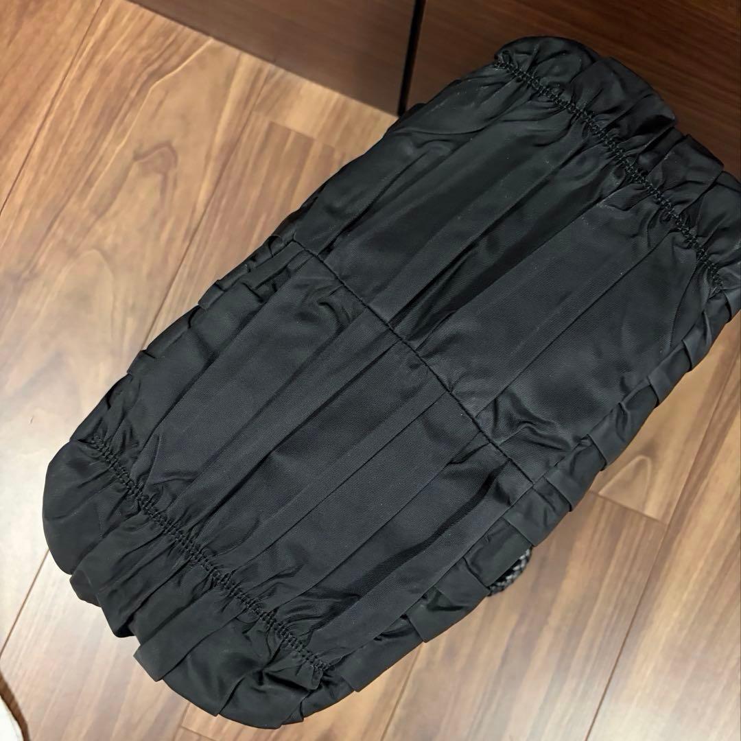 S58　美品PRADA プラダ ギャザー ハンドバッグ 2WAYショルダー