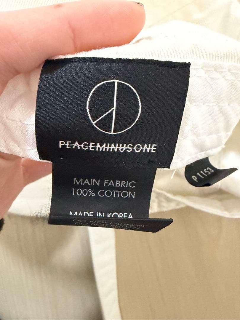 正規品 peaceminusone cotton cap 白