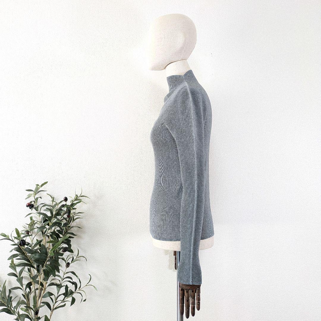 プリーツプリーズ　イッセイミヤケ　モックネック　カットソー　ミスト　3