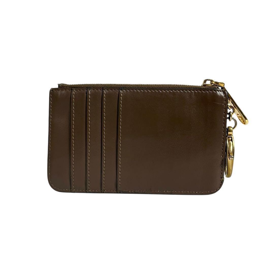 希少✨フェンディ ケース FFロゴ ズッカ柄 エンボス レザー キーリング