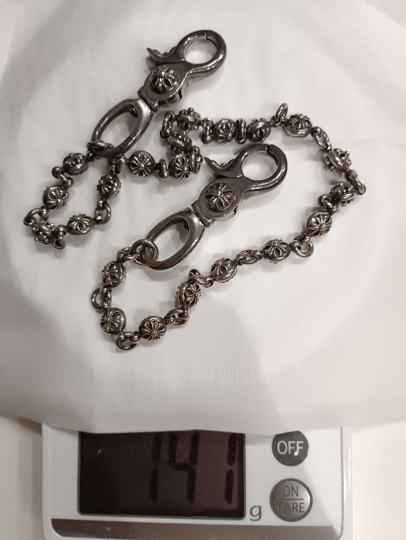 ウォレットチェーン　約55センチ　クロム　タイプ