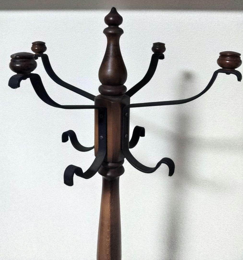 【カリモク】コロニアルハンガー　オールドカリモク アンティーク 木製