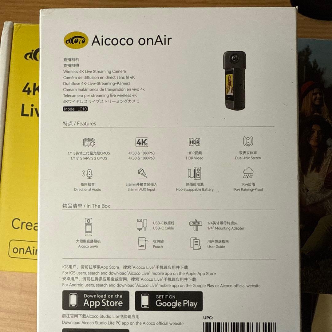 Aicoco 4K ワイヤレス　ライブストリーミング　カメラ