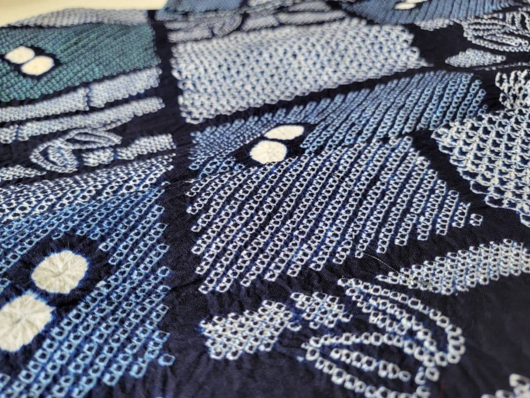 志保　浴衣　有松鳴海絞り　美品