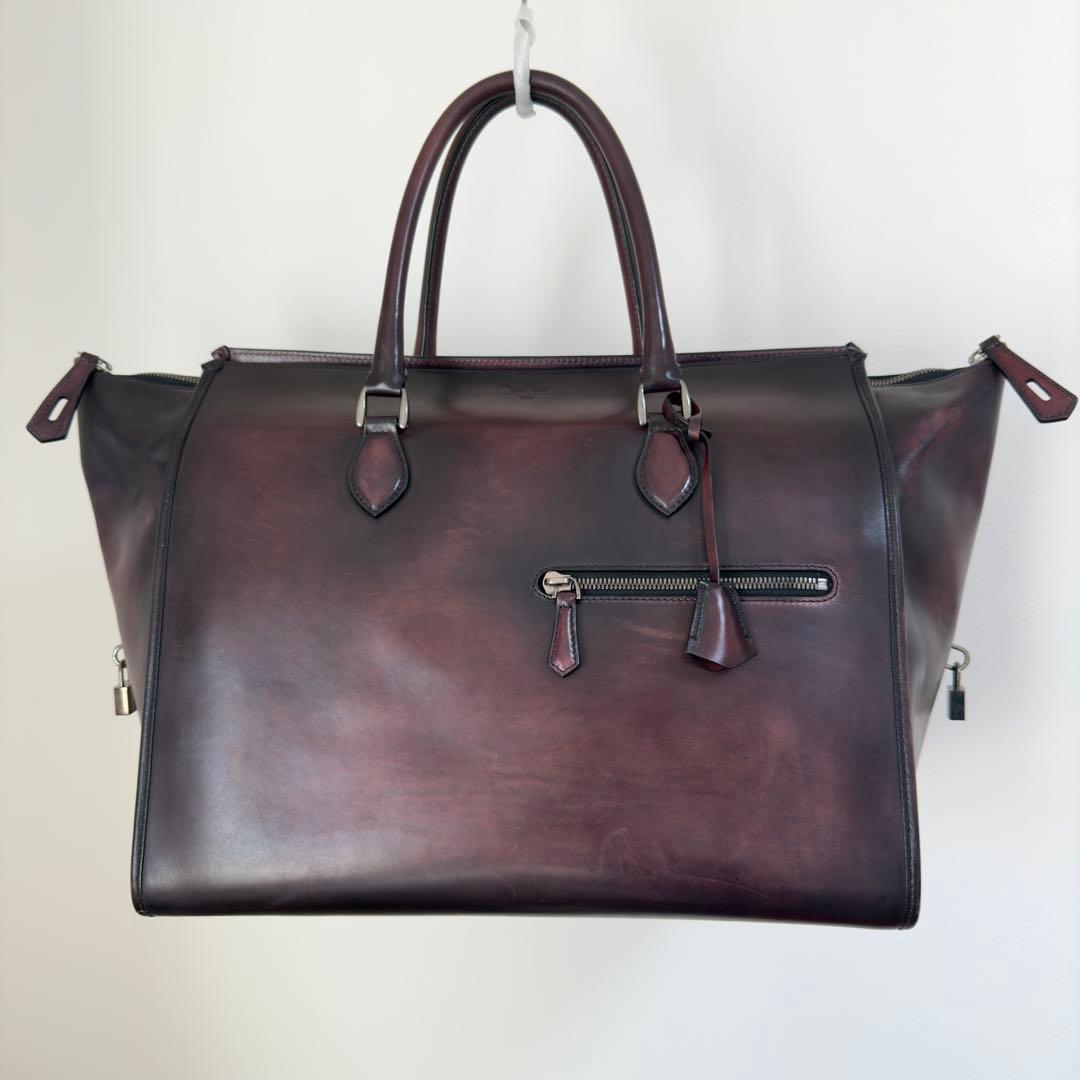 定価71.5万円 ベルルッティ パティーヌレザーボストンバッグ トラベルバッグ