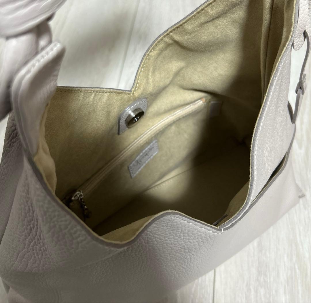 美品 銀座かねまつ カネマツ トライアングル レザーバッグ