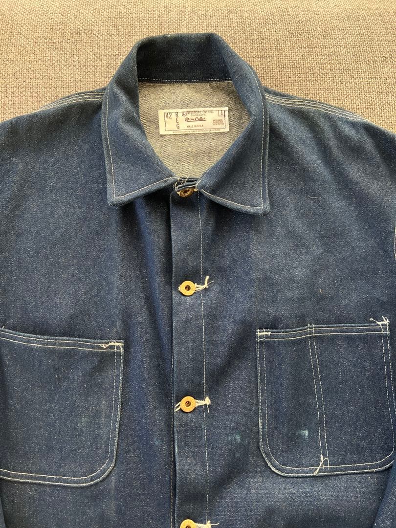 90s UNIVERSAL OVERALL USA製 デニムカバーオール 42