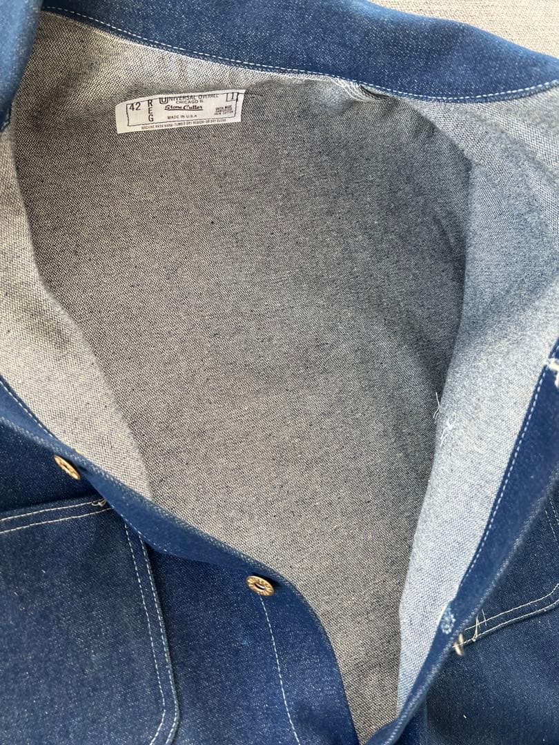 90s UNIVERSAL OVERALL USA製 デニムカバーオール 42