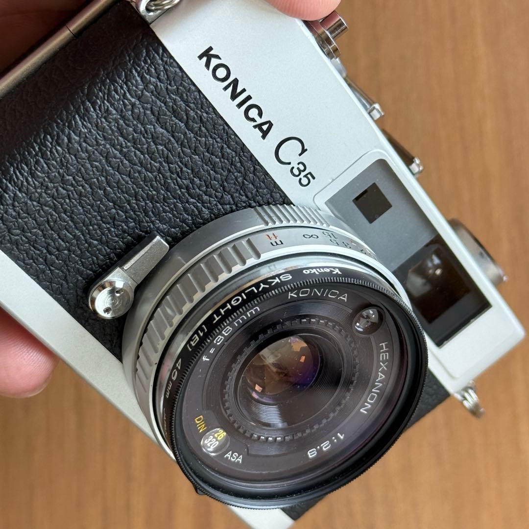 整備済 KONICA C35 (フィルム2本・ソフトケース・説明書コピー付)