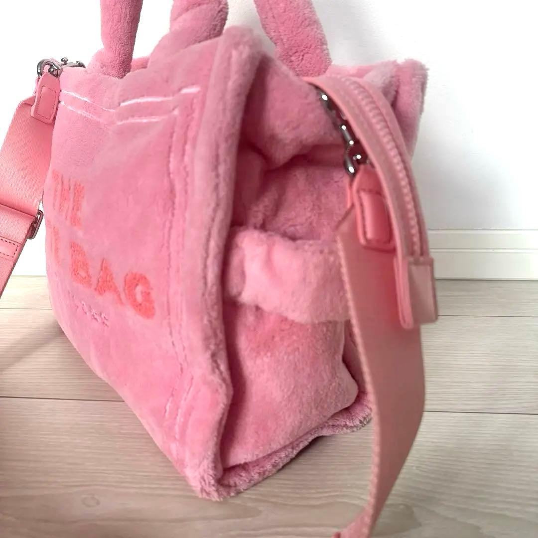 マークジェイコブス　ザトートバッグ　ファー2wayショルダーバッグ　ピンク