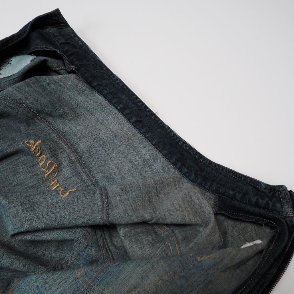 PPFM ARCHIVE Y2K スカル刺繍ボンテージデニムつなぎ 00s L