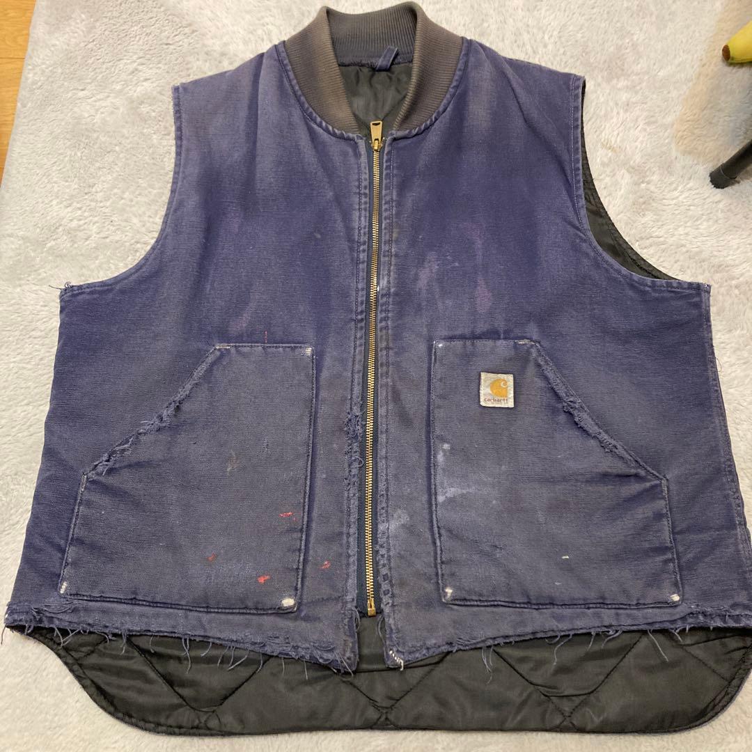 Carhartt ネイビー ベスト　XL相当　90's