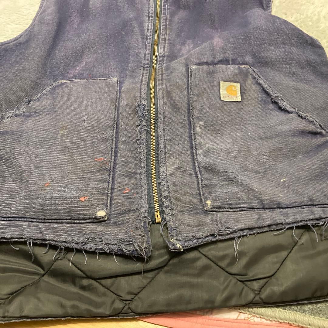 Carhartt ネイビー ベスト　XL相当　90's