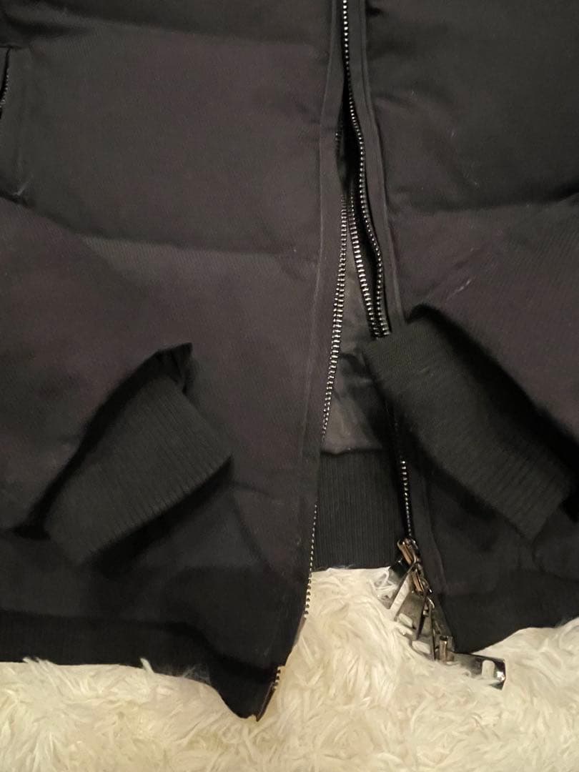 【極美品】AKM 最高級レイヤード ダウンジャケット 黒 二重Wジップ仕様