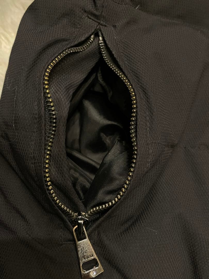 【極美品】AKM 最高級レイヤード ダウンジャケット 黒 二重Wジップ仕様