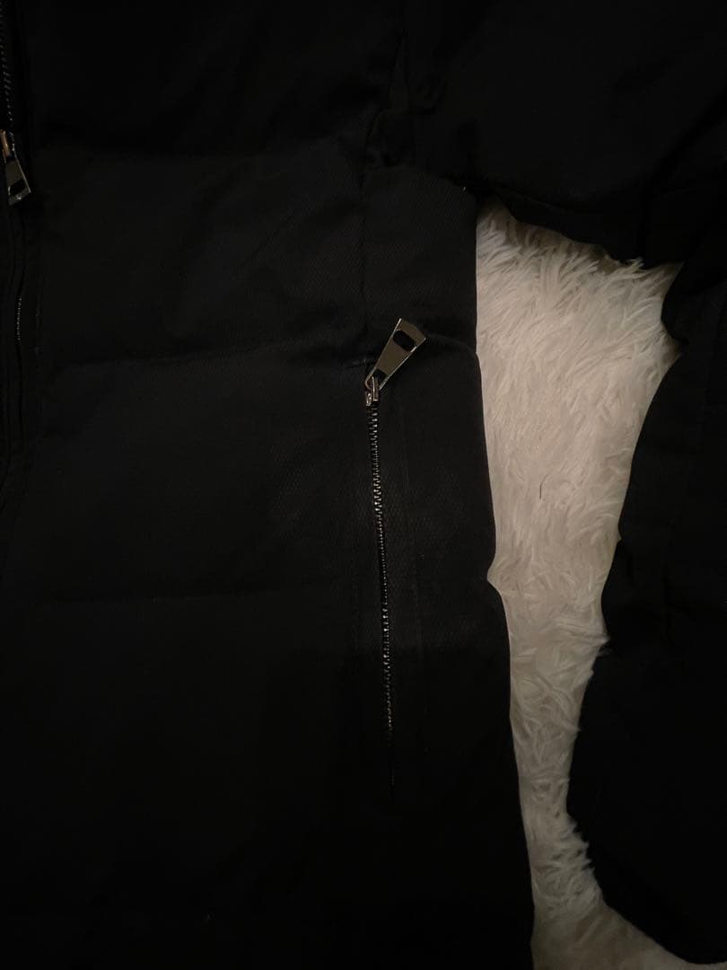 【極美品】AKM 最高級レイヤード ダウンジャケット 黒 二重Wジップ仕様