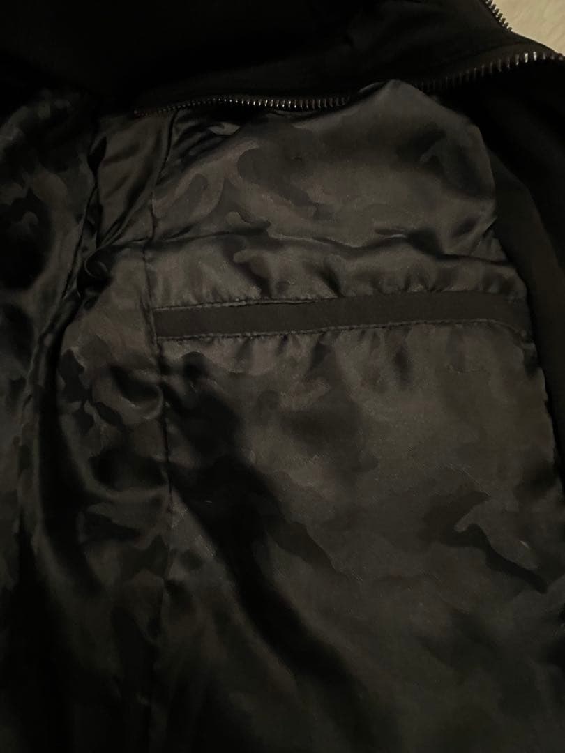 【極美品】AKM 最高級レイヤード ダウンジャケット 黒 二重Wジップ仕様