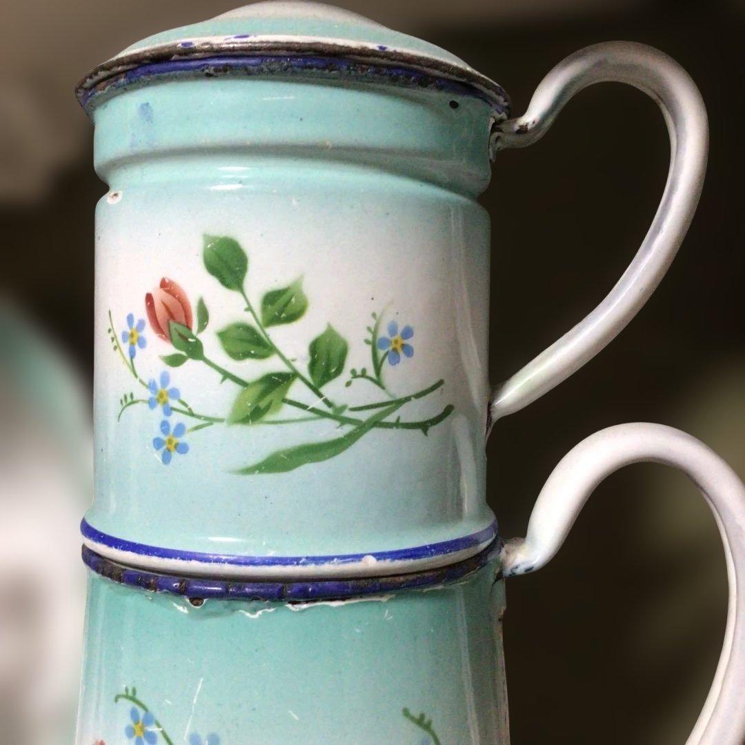 アンティークホーローポット　JAPY