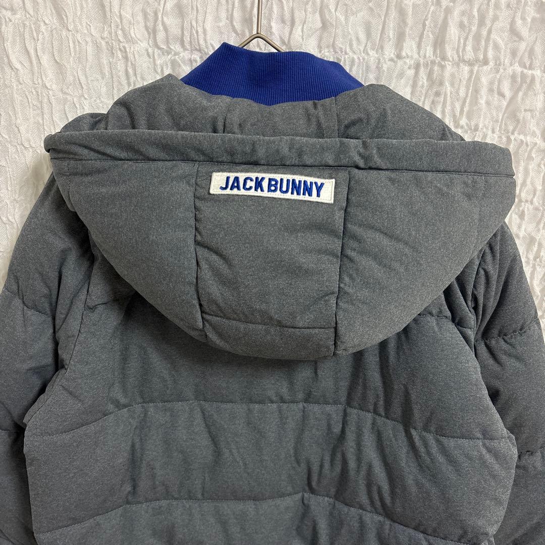 ジャックバニー フード 中綿 ダウン ジップアップ ジャケット ロゴ ワッペン