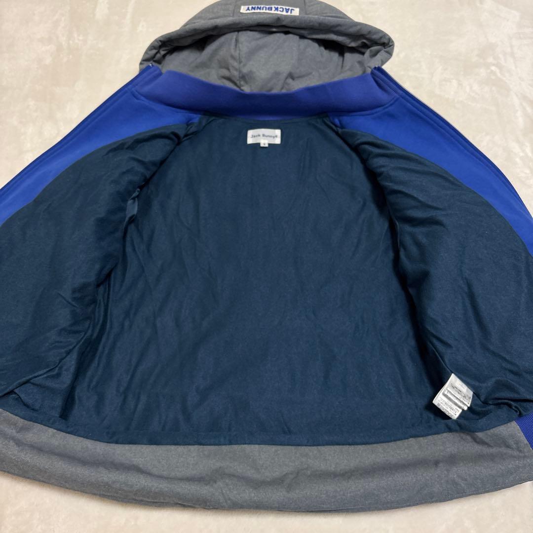 ジャックバニー フード 中綿 ダウン ジップアップ ジャケット ロゴ ワッペン