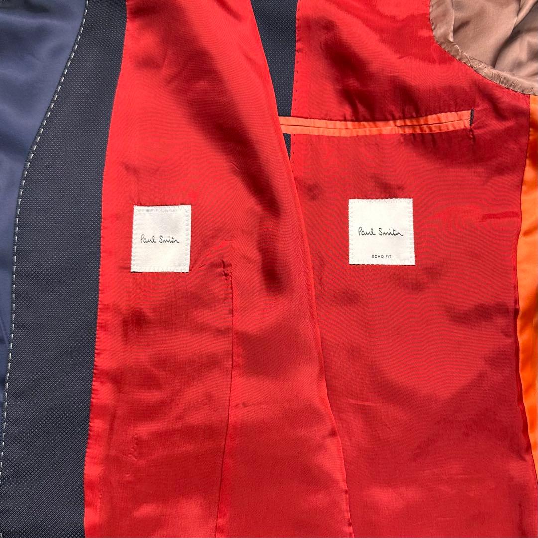 現行 美品 ポールスミス バルーン柄 3ピース 白ステッチ カノニコ ネイビー