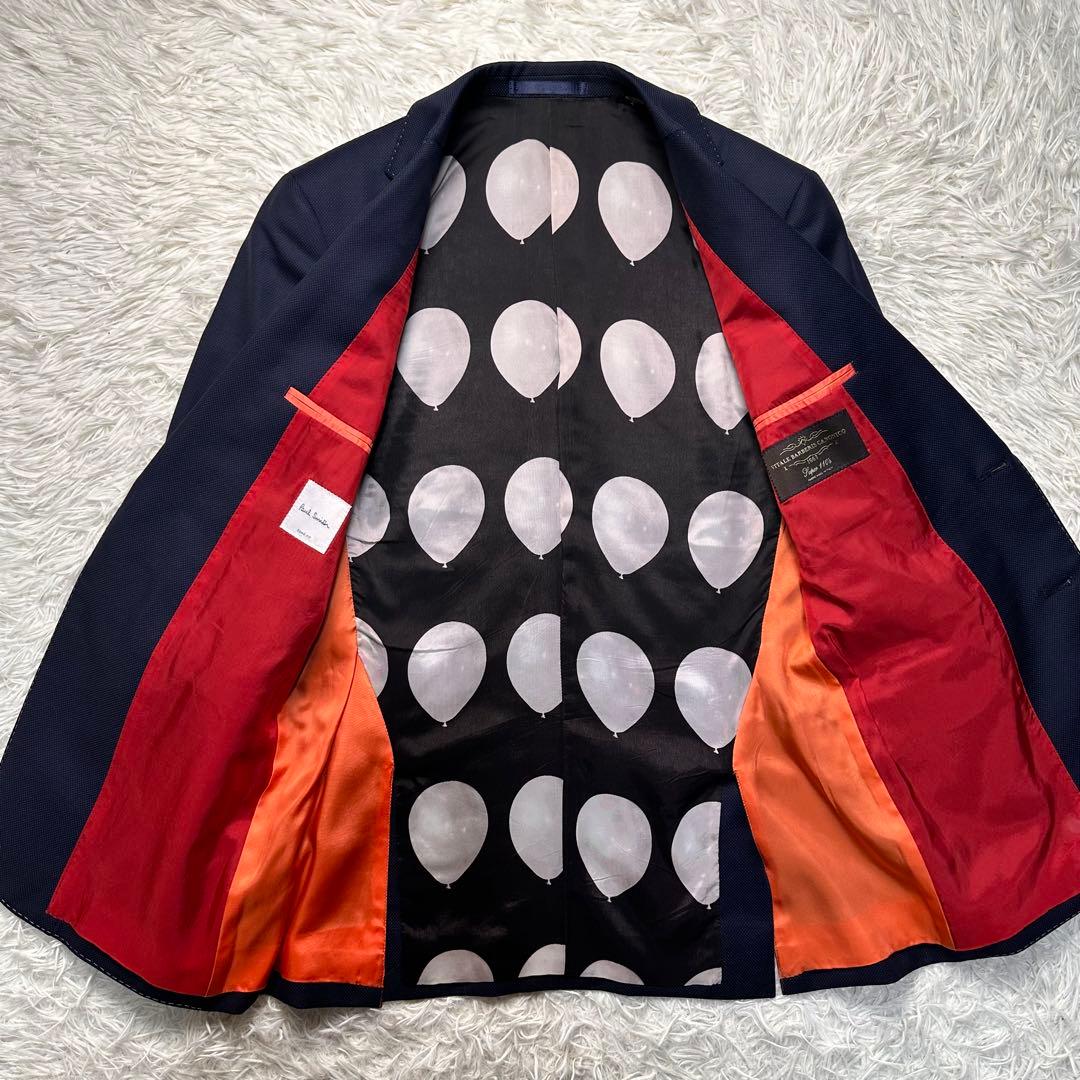 現行 美品 ポールスミス バルーン柄 3ピース 白ステッチ カノニコ ネイビー