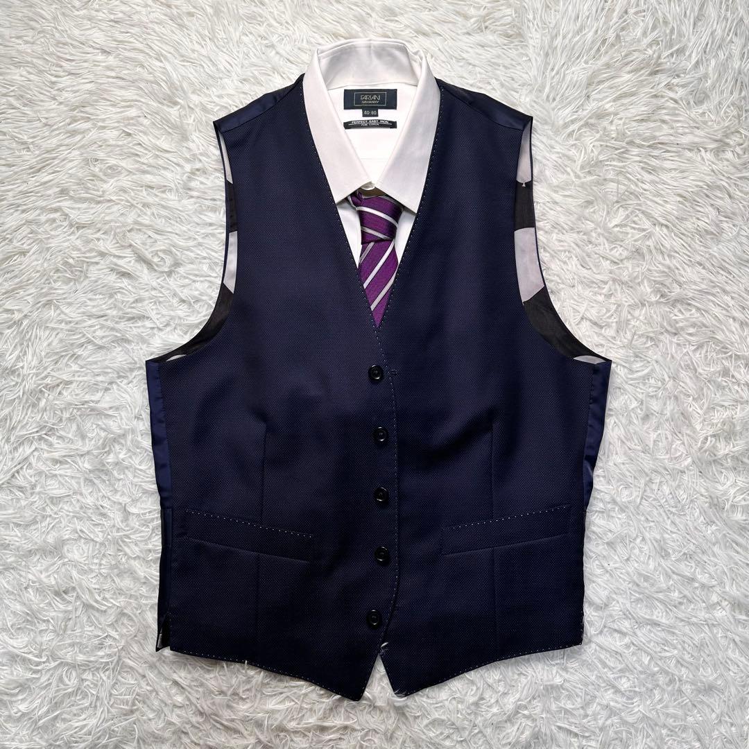 現行 美品 ポールスミス バルーン柄 3ピース 白ステッチ カノニコ ネイビー