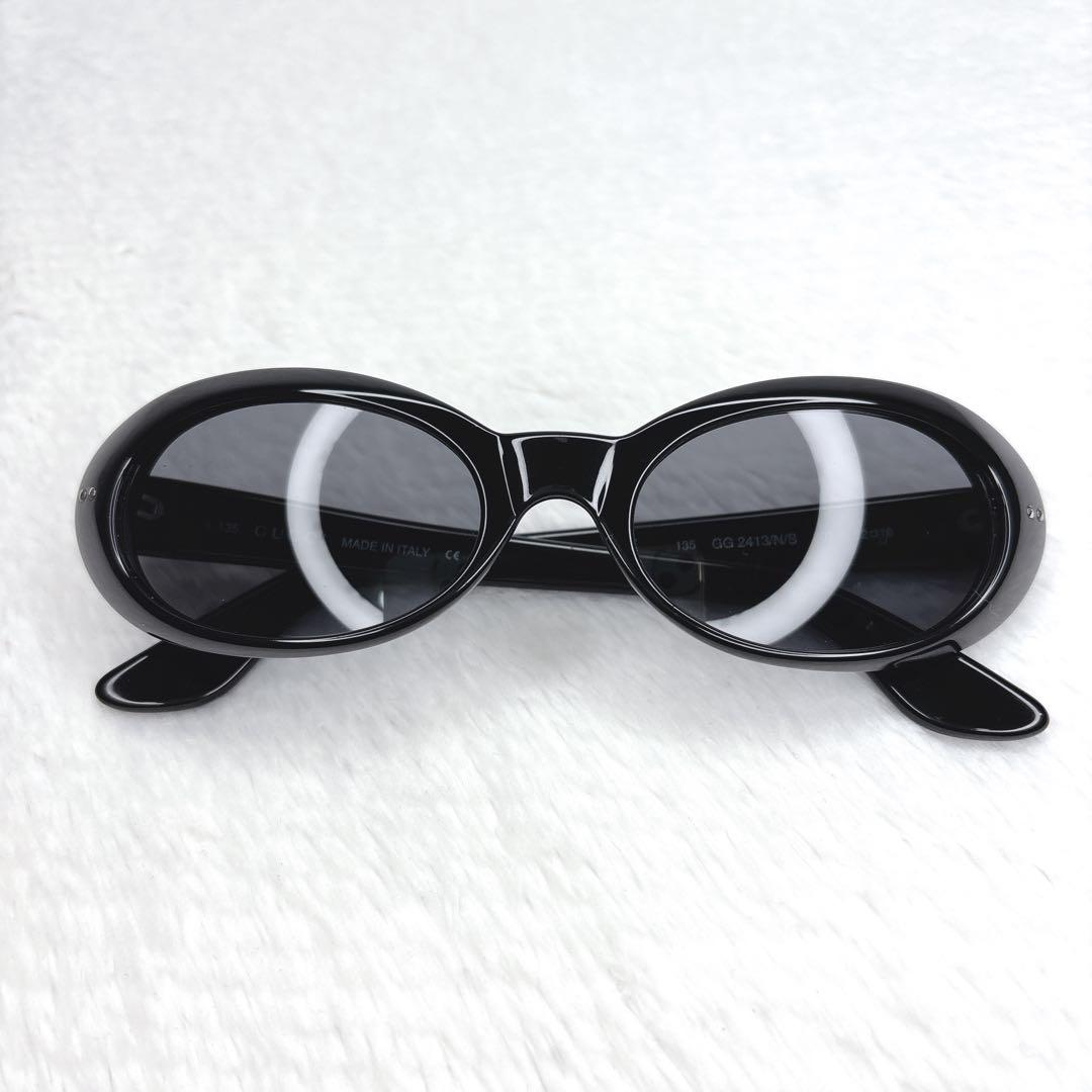 GUCCI archive シルバーサイドロゴ　サングラス　y2k