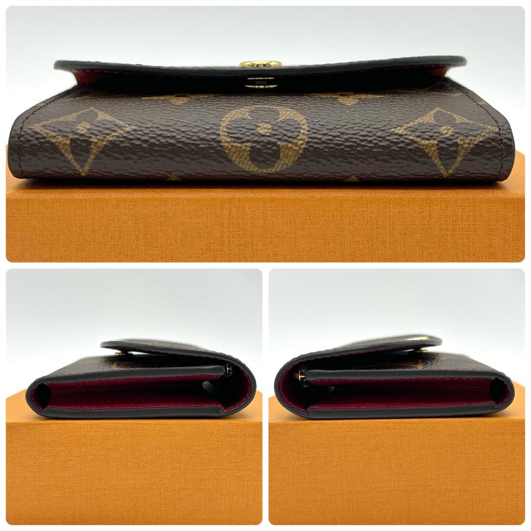 【美品】　現行品　ポルトモネ　ロザリ　モノグラム　フューシャ　箱保存袋