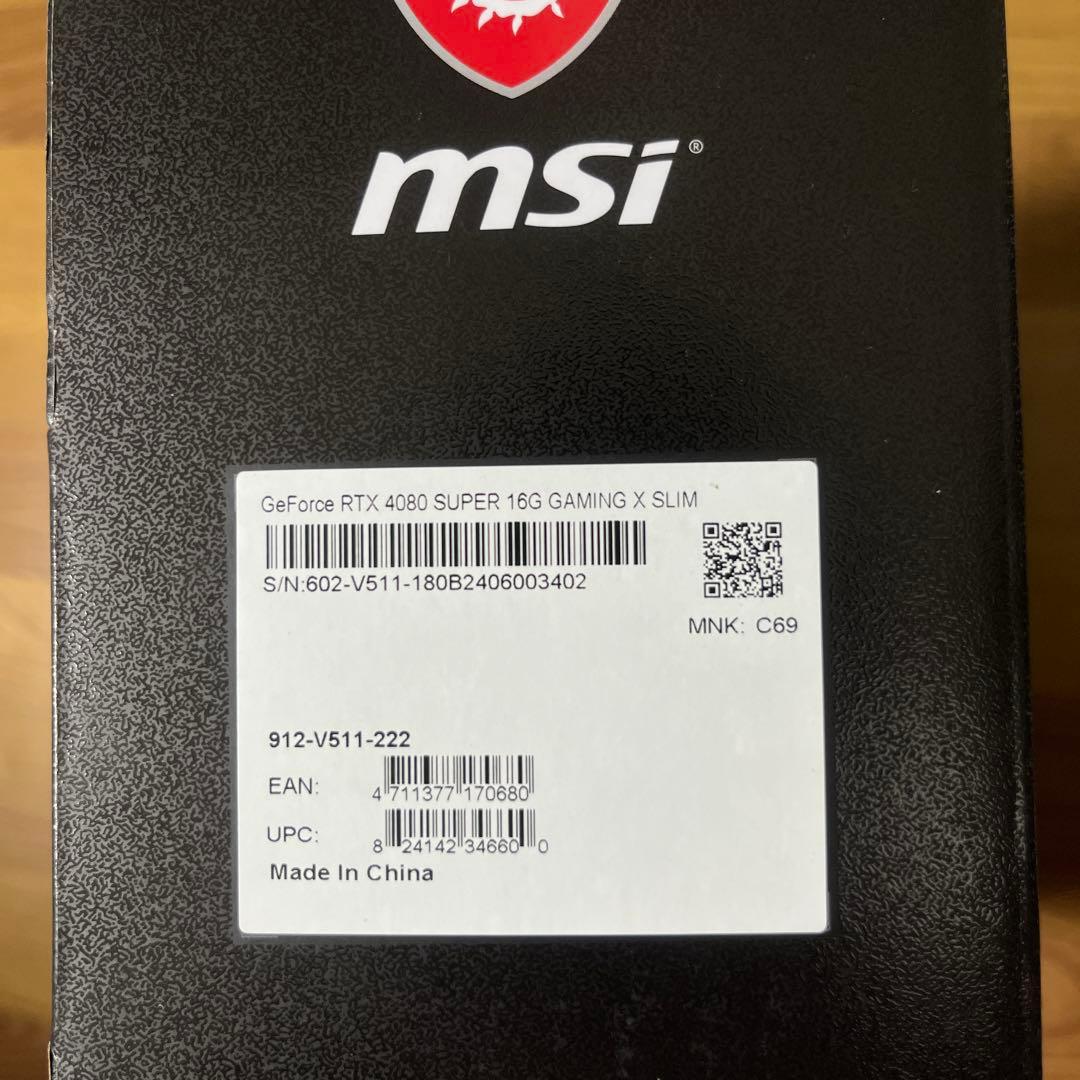 グラフィックボード・グラボ・ビデオカード GEFORCE RTX 4080 SUPER GAMING X SLIM