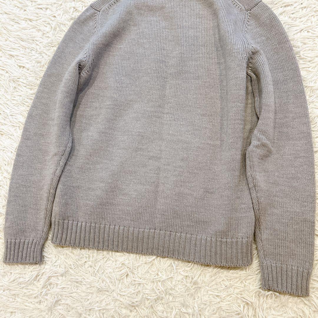 ZANONE タートルネック ニット ライトグレー ミドルゲージ 46