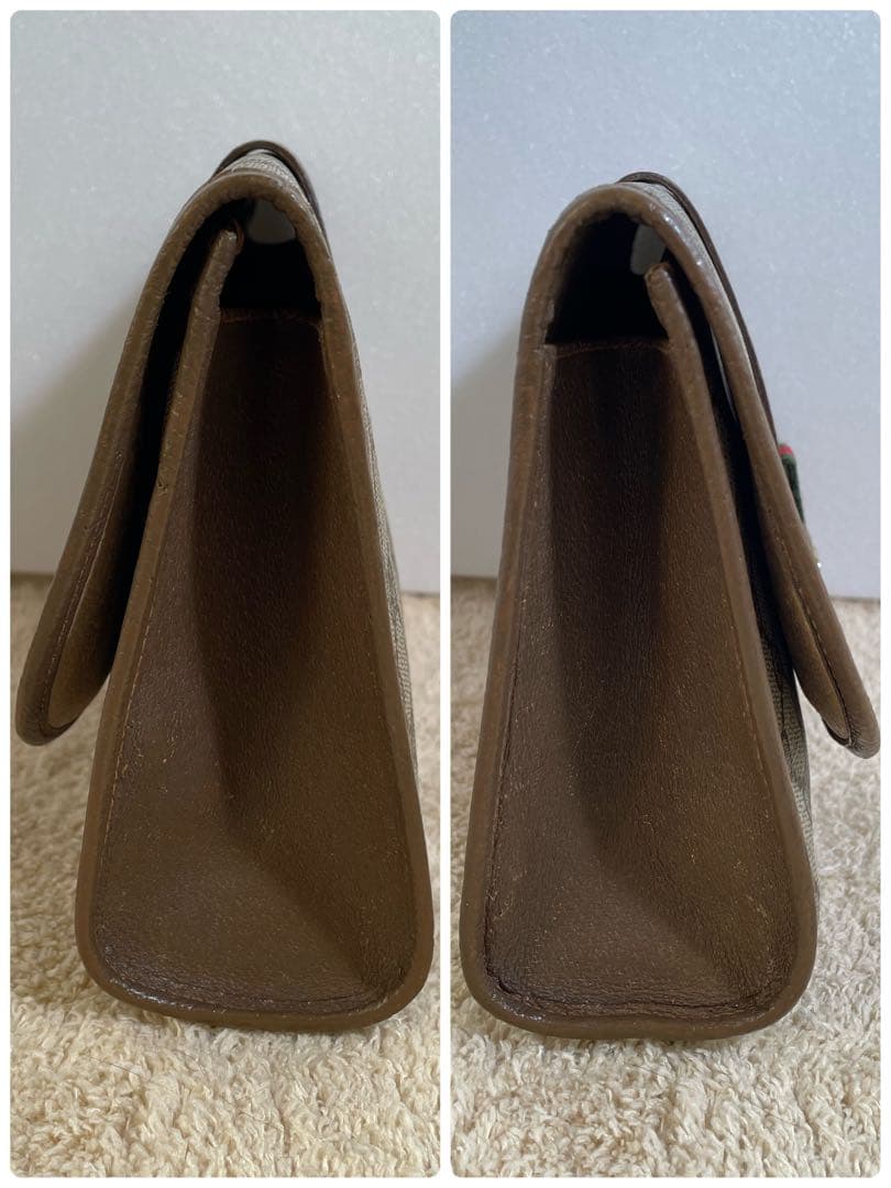 GUCCI グッチ GGスプリーム クラッチバック セカンドバックPVC レザー