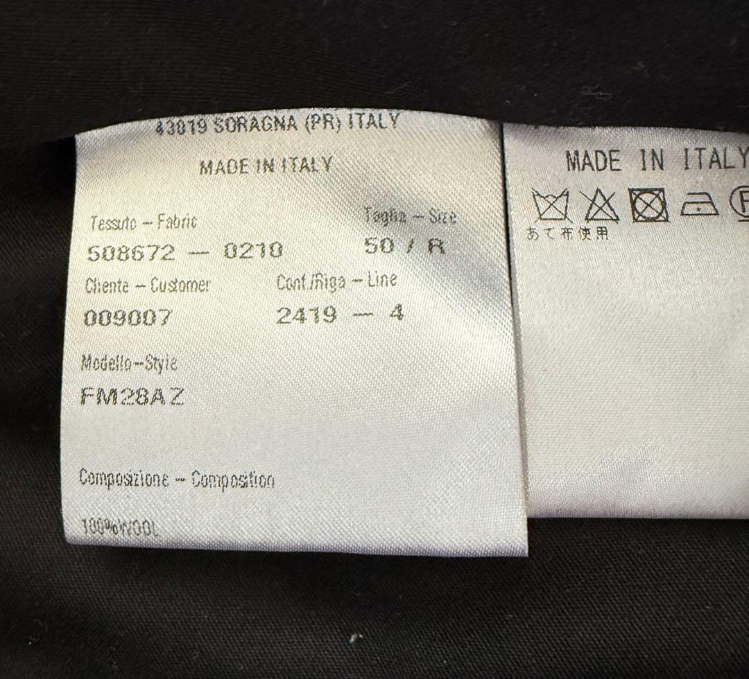 美品CARUSO ウールスラックス チャコールグレー District別注モデル