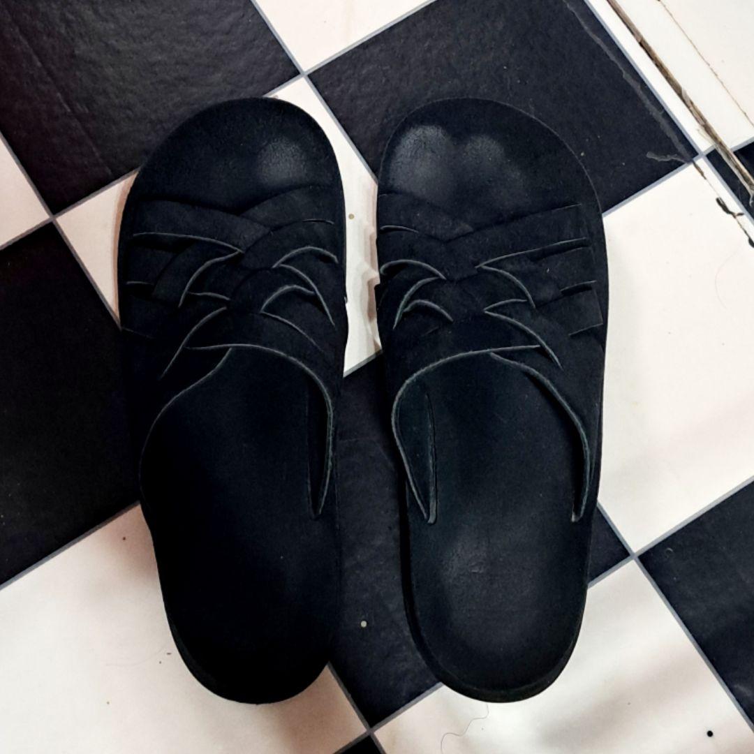 THE SANDALMAN サンダルマン　編み込みレザー　スエード　サンダル