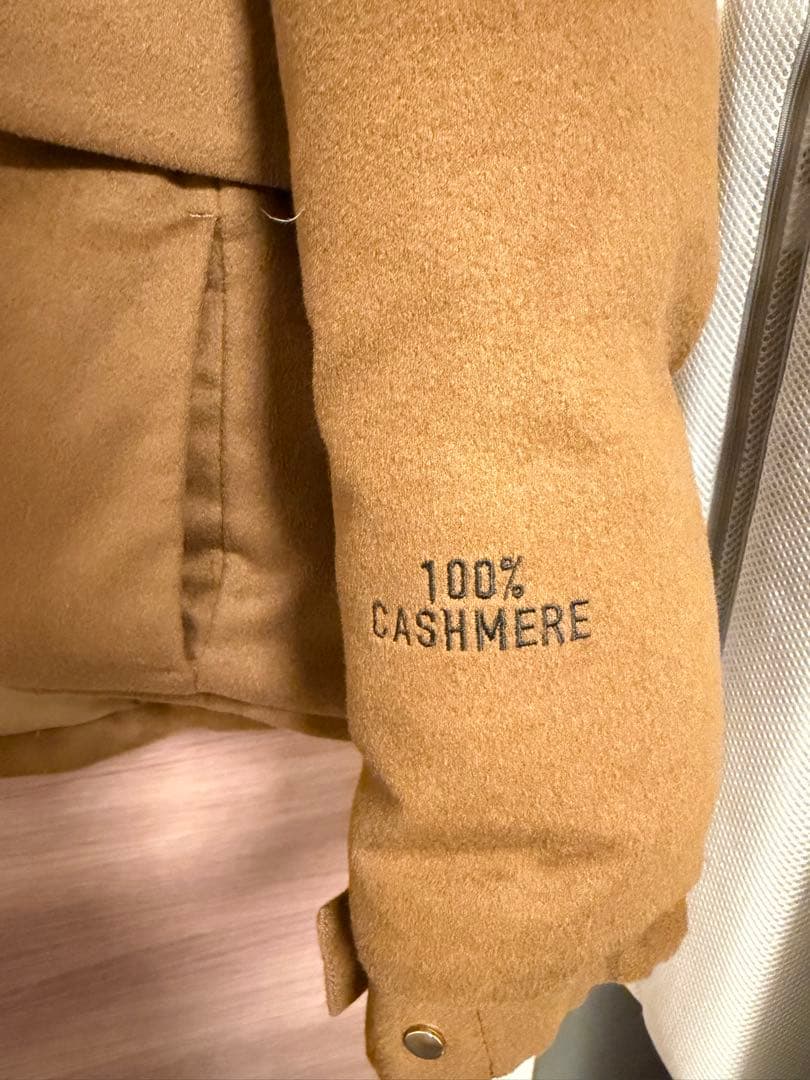 MARKAWARE カシミヤダウンジャケット ブラウンカーキ