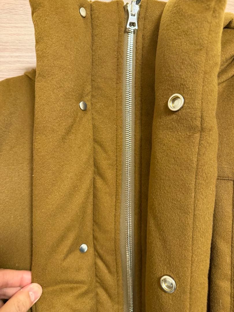 MARKAWARE カシミヤダウンジャケット ブラウンカーキ