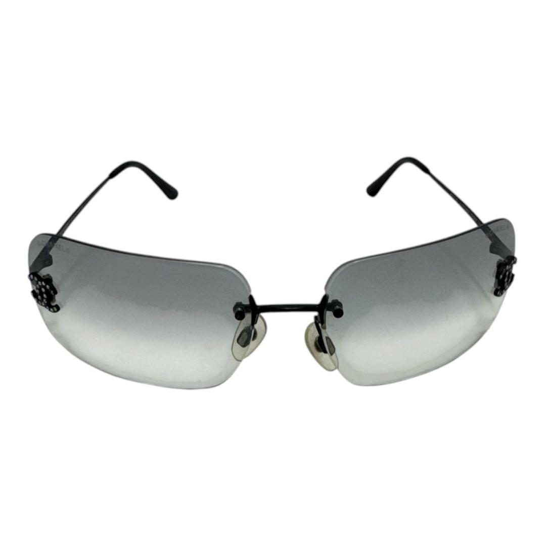 シャネル リムレス サングラス ココマーク ラインストーン レディース メンズ