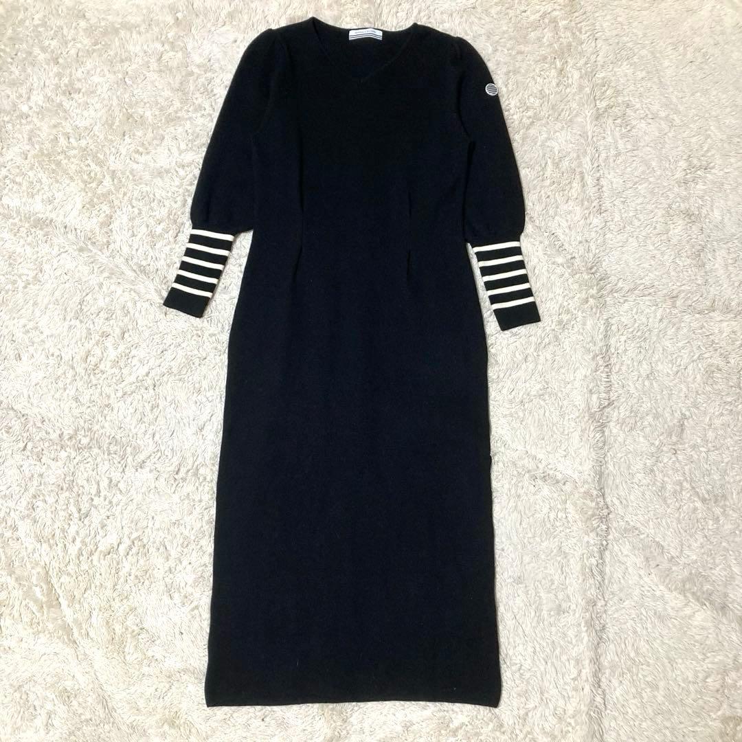 BORDERS at BALCONY ニットワンピース ロング ブラック 38