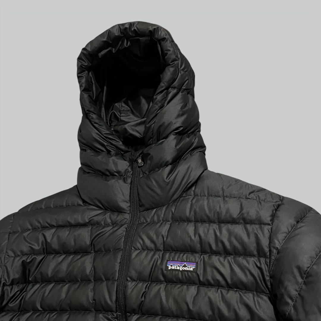 00s 黒 Patagonia ダウンセーターフーディー ダウンパーカ