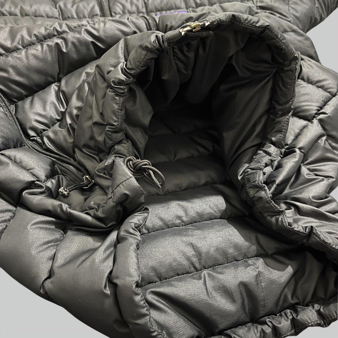 00s 黒 Patagonia ダウンセーターフーディー ダウンパーカ