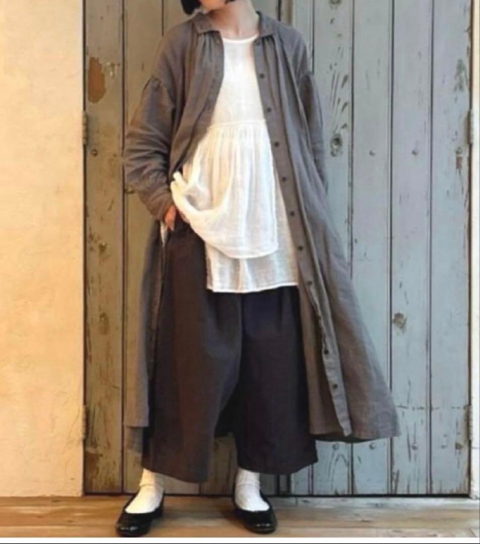 【美品】nest Robe コットンヘンプサルエルパンツ インクブラック F