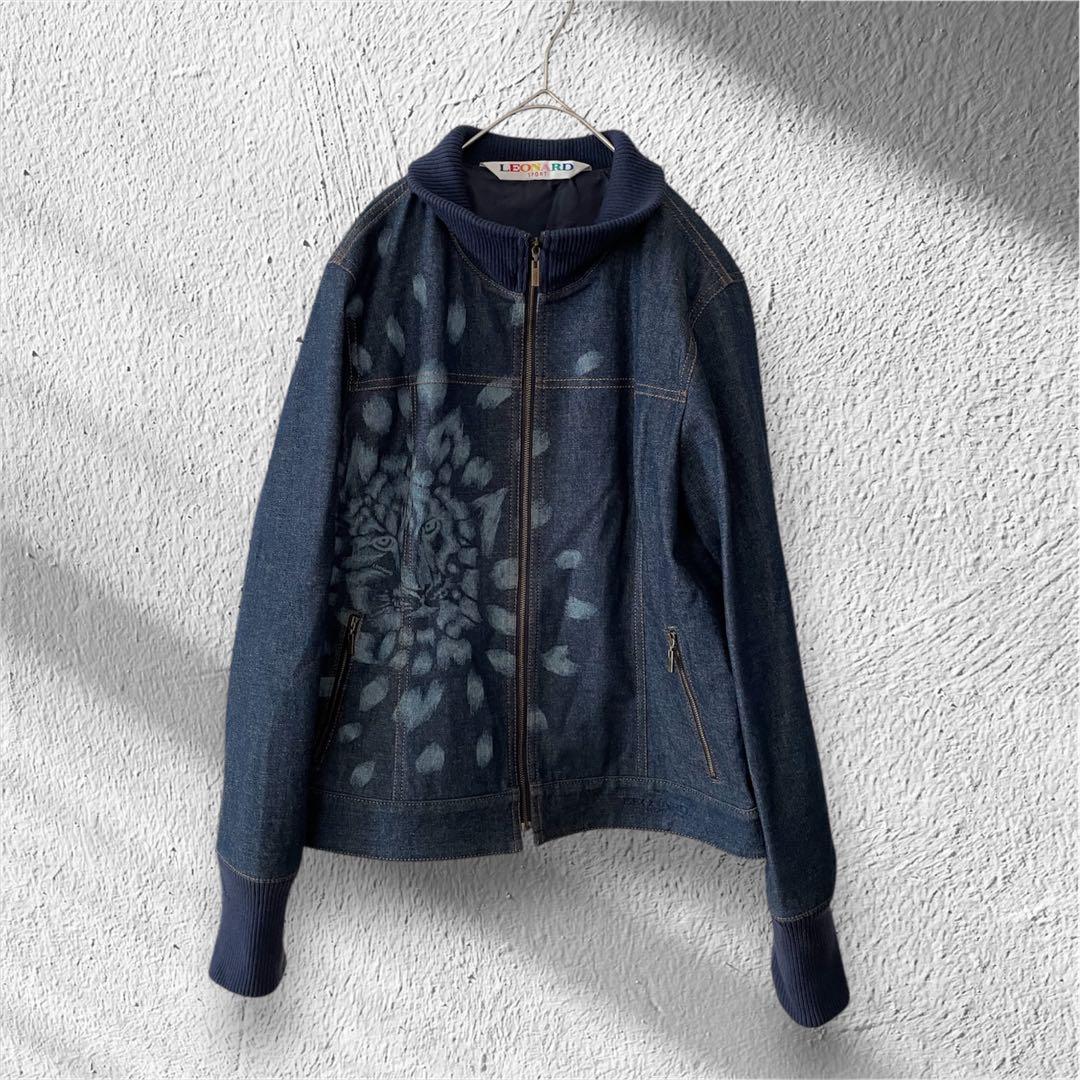 LEONARD SPORT レオナール　デニムジャケット　42 ネイビー