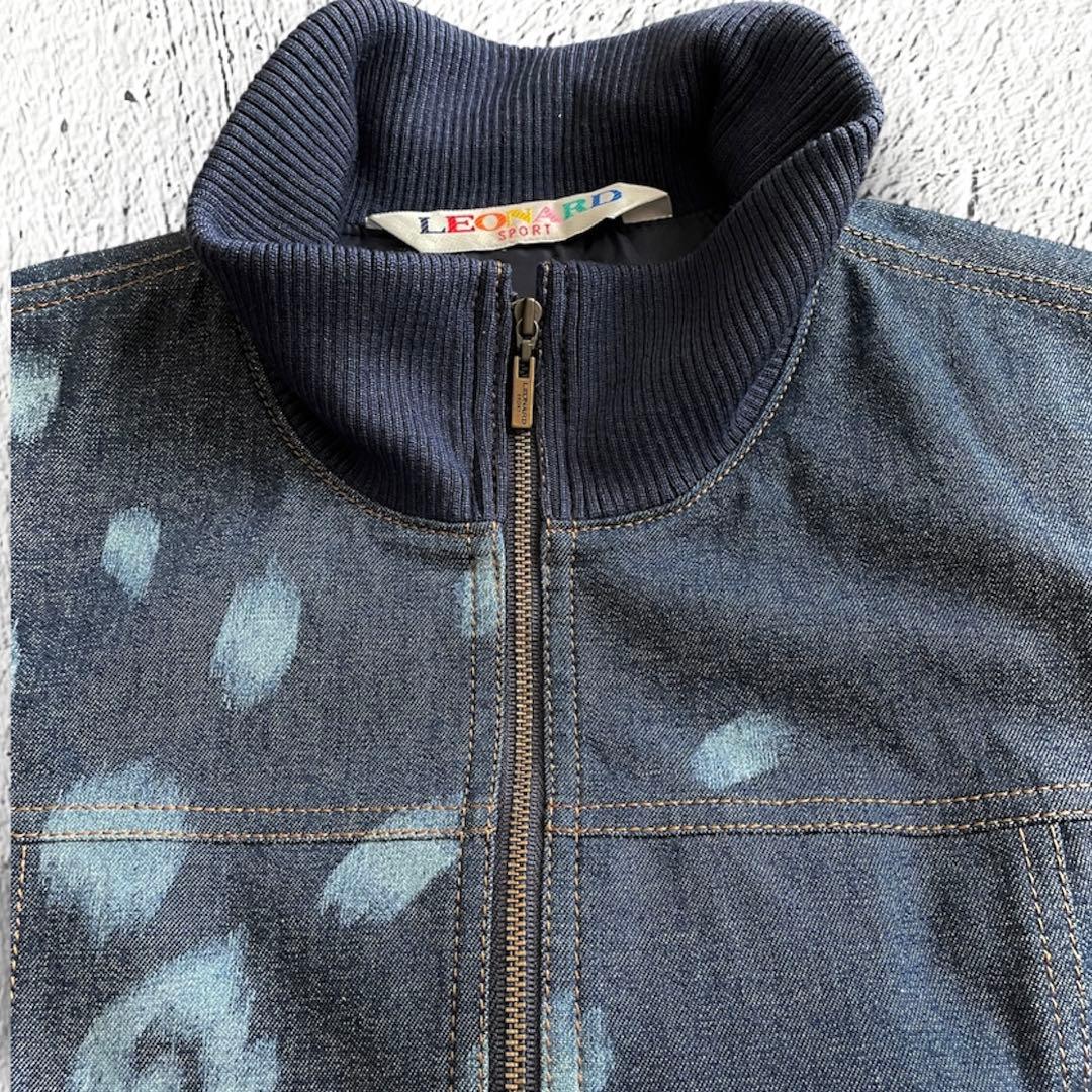LEONARD SPORT レオナール　デニムジャケット　42 ネイビー