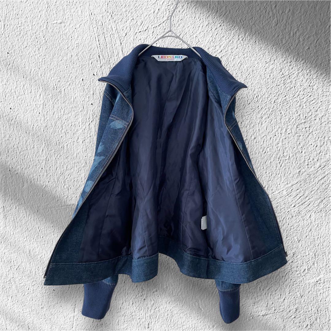 LEONARD SPORT レオナール　デニムジャケット　42 ネイビー
