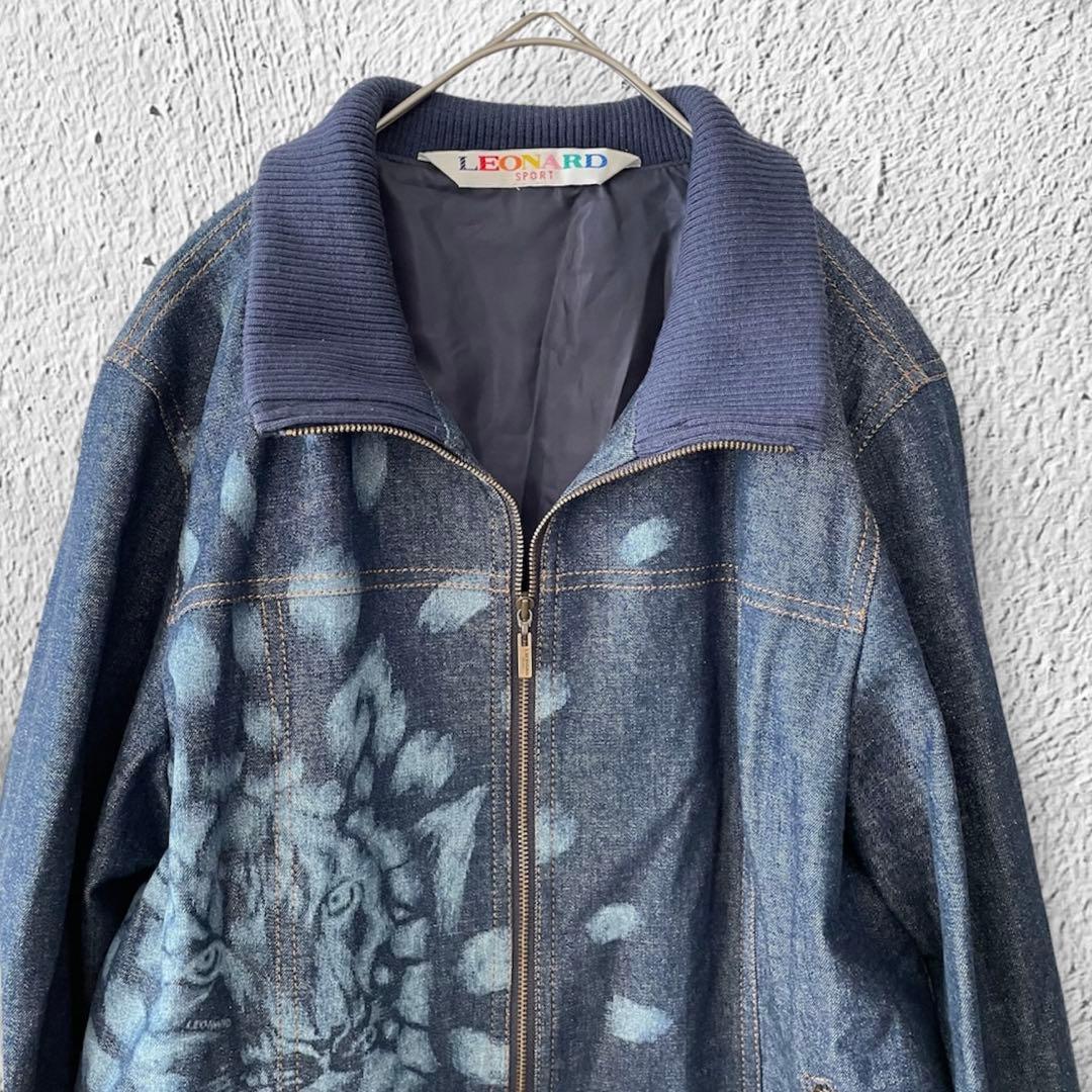 LEONARD SPORT レオナール　デニムジャケット　42 ネイビー