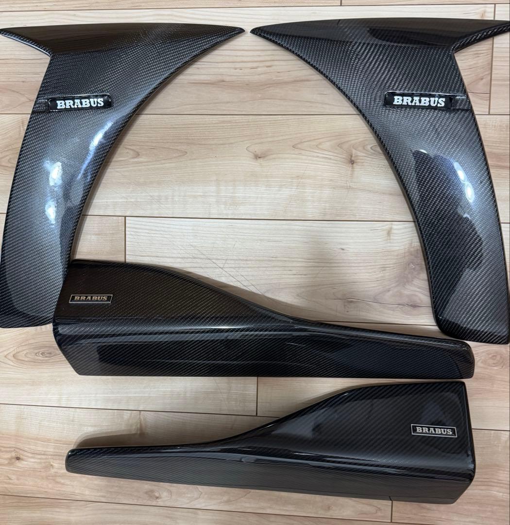 特注品‼️ ベンツW222共通 フェンダー＆リアサイドエアロ ドライカーボン ❣️